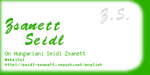 zsanett seidl business card